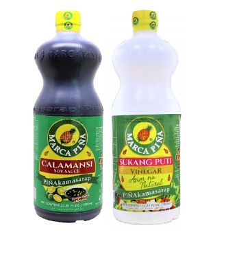 Marca Pina Value Pack Soy Sauce and Vinegar, 1Ltr, Pack Of 6